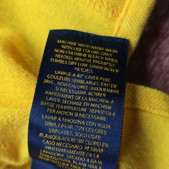 Polo by Ralph Lauren Vibrant Yellow Boys Shirt - Size 6 -(Smudge near wristband) - Picture 3 of 9